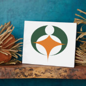 Plaque Photo Drapeau de Koga, Shiga, Japon (Côté)