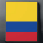 Plaque Photo Drapeau de la Colombie<br><div class="desc">Drapeau de la Colombie - Tricolor Nacional</div>