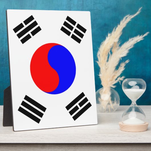 Plaque Photo Drapeau de la Corée du Sud (Côté)