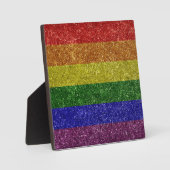 Plaque Photo drapeau de la fierté arc-en-ciel (Recto)