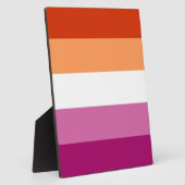 Plaque Photo Drapeau de la fierté lesbienne (Côté)