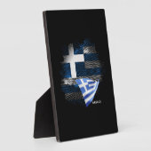 Plaque Photo Drapeau de la Grèce (Côté)