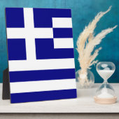 Plaque Photo Drapeau de la Grèce (Côté)