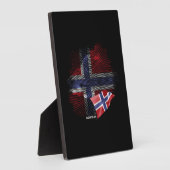 Plaque Photo Drapeau de la Norvège (Côté)