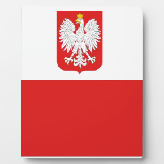 Plaque Photo drapeau de la pologne (Devant)