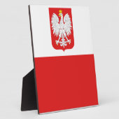 Plaque Photo drapeau de la pologne (Côté)