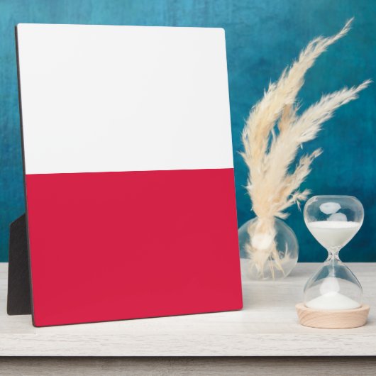 Plaque Photo Drapeau de la Pologne (Côté)