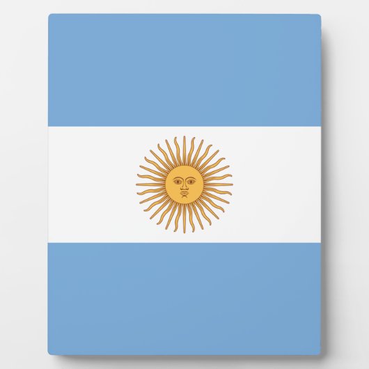 Plaque Photo Drapeau de l'Argentine (Devant)