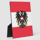 Plaque Photo Drapeau de l'Autriche - Flagge Österreichs (Côté)