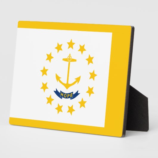 Plaque Photo Drapeau de l'État de Rhode Island (Côté)