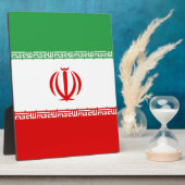 Plaque Photo Drapeau de l'Iran (Côté)