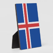 Plaque Photo Drapeau de l'Islande (Côté)