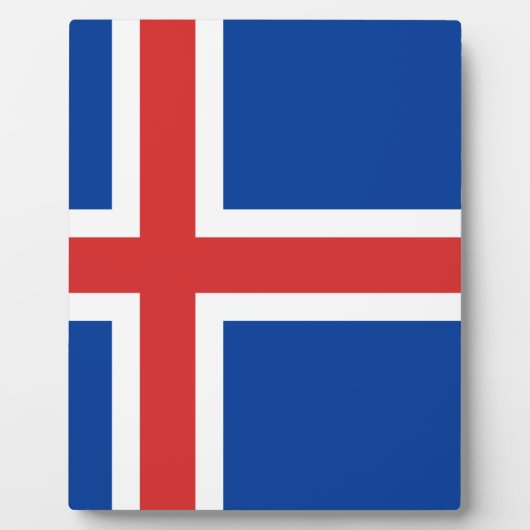 Plaque Photo Drapeau de l'Islande (Devant)
