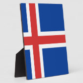 Plaque Photo Drapeau de l'Islande (Côté)