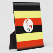 Plaque Photo Drapeau de l'Ouganda (Côté)