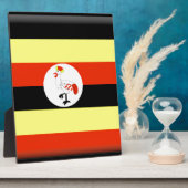 Plaque Photo Drapeau de l'Ouganda (Côté)