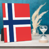 Plaque Photo Drapeau de Norway (Côté)