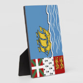 Plaque Photo Drapeau de Saint-Pierre-et-Miquelon (Côté)