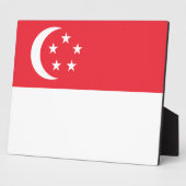 Plaque Photo Drapeau de Singapour (Côté)