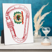 Plaque Photo Drapeau de Virginie-Occidentale Escalade carabiner (Côté)