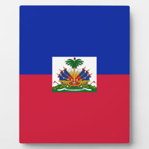 Plaque Photo Drapeau d'Haïti