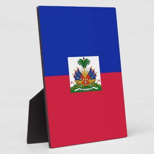 Plaque Photo Drapeau d'Haïti (Côté)