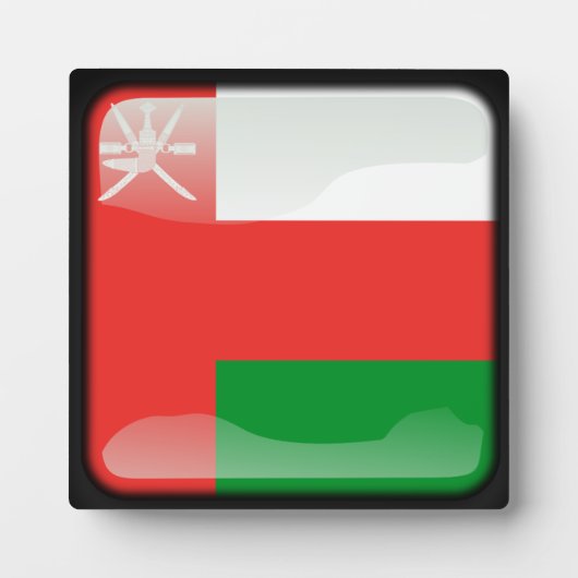 Plaque Photo Drapeau d'Oman (Devant)