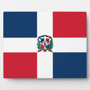 Plaque Photo Drapeau dominicain