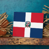Plaque Photo Drapeau dominicain (Côté)