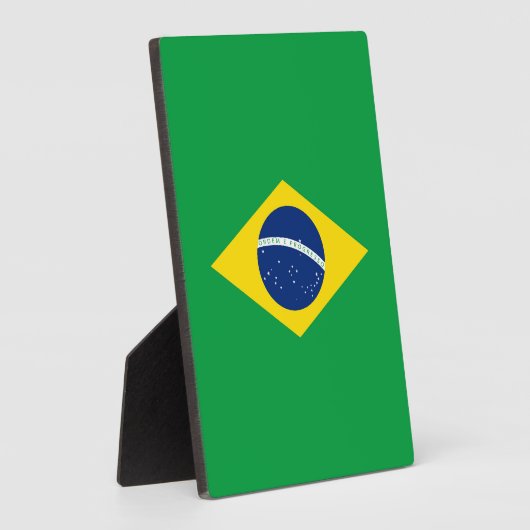 Plaque Photo Drapeau du Brésil (Côté)