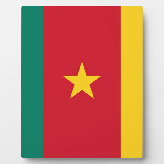 Plaque Photo Drapeau du Cameroun (Devant)