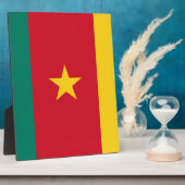 Plaque Photo Drapeau du Cameroun (Côté)