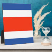 Plaque Photo Drapeau du Costa Rica (Côté)