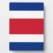 Plaque Photo Drapeau du Costa Rica (Devant)
