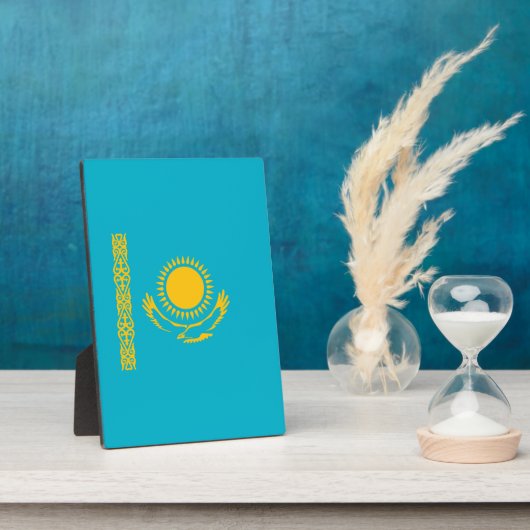 Plaque Photo Drapeau du Kazakhstan (Côté)