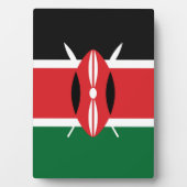 Plaque Photo Drapeau du Kenya (Devant)