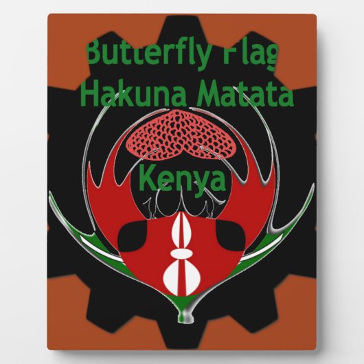 Plaque Photo Drapeau du Kenya - Hakuna Matata Patriotic (Devant)