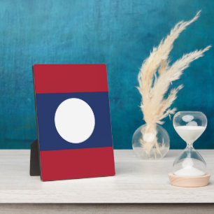 Plaque Photo Drapeau du Laos