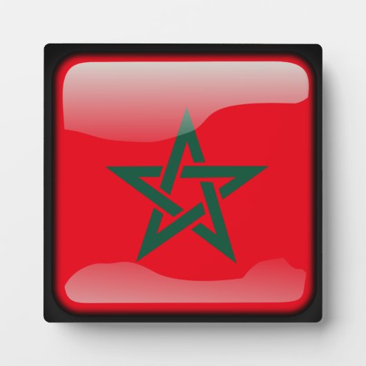 Plaque Photo Drapeau du Maroc (Devant)