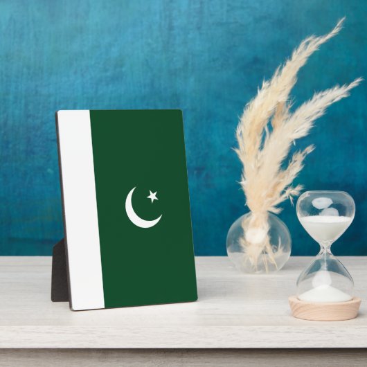 Plaque Photo Drapeau du Pakistan (Côté)