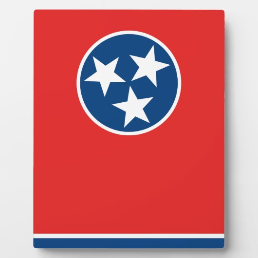 Plaque Photo Drapeau du Tennessee (Devant)