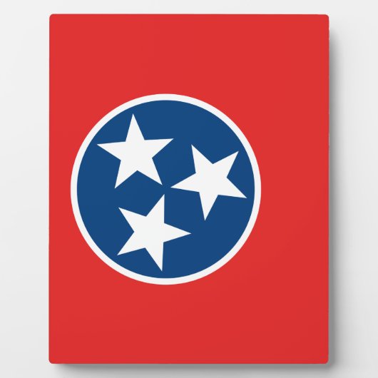Plaque Photo Drapeau du Tennessee (Devant)