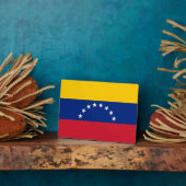 Plaque Photo Drapeau du Venezuela (Côté)