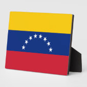 Plaque Photo Drapeau du Venezuela (Côté)