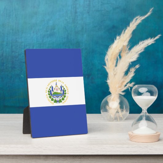 Plaque Photo Drapeau El Salvador (Côté)