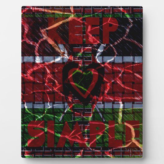 Plaque Photo Drapeau fissuré : Faites simple - Résilience kenya (Devant)