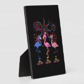 Plaque Photo Drapeau Flamant rose américain pour le 4 juillet (Côté)
