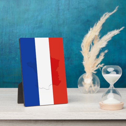 Plaque Photo drapeau français (Côté)