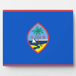 Plaque Photo Drapeau guaméen