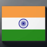 Plaque Photo Drapeau indien<br><div class="desc">Drapeau indien. Grand drapeau de l'Inde</div>
